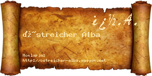 Östreicher Alba névjegykártya